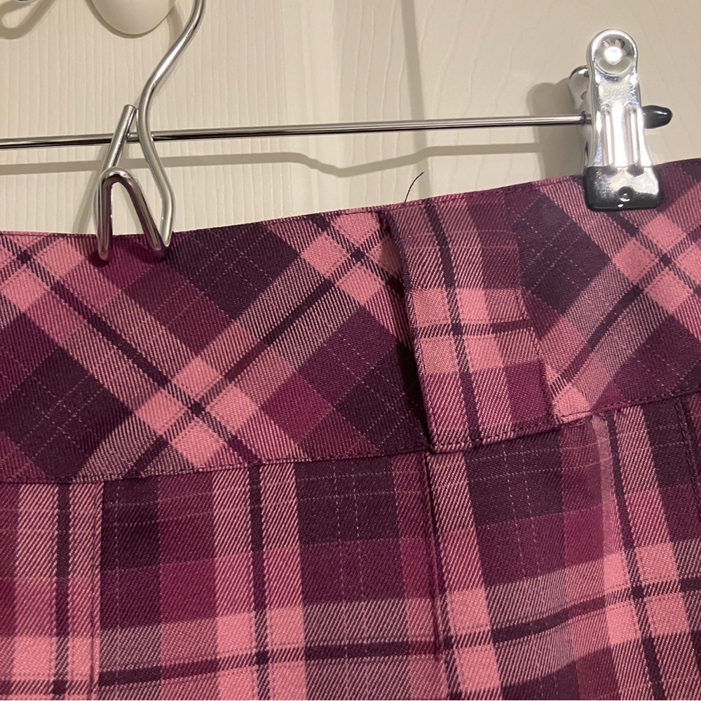 Purple & Pink Plaid Pleated Schoolgirl Skirt - Picture 4 of 12